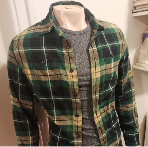 American Eagle Super Soft Heritage Flannel XS Grn - Picture 8 of 8